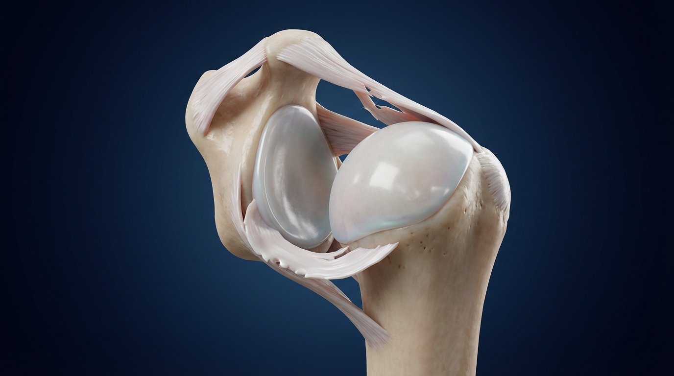 Ilustración médica 3D de artroscopia de hombro para reparación de Bankart en luxación de hombro