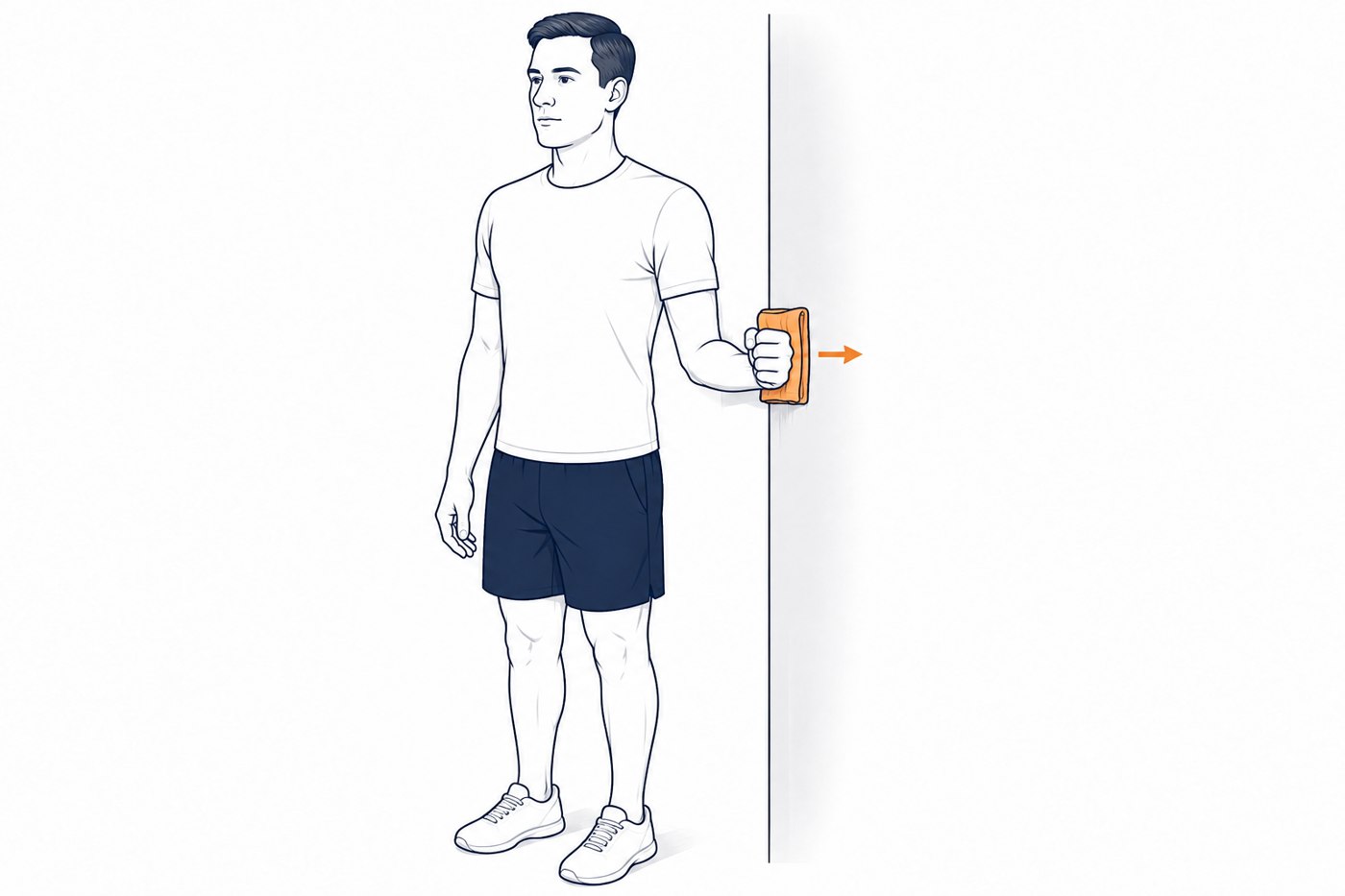 Empujar hacia fuera sin mover el brazo